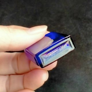 Antique Cobalt Blue Glass Bottle Mini Miniature Tiny Perfume Old Early 1900s 3