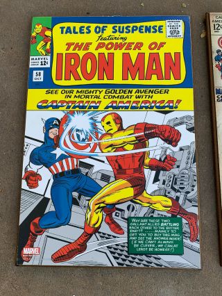 2 Marvel Captain America & Iron Man Comic Book Covers 13 