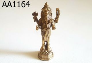 Pikanet Ganesh God Of Hindu Success Luck Rich Thai Amulet Statue Aa1164g