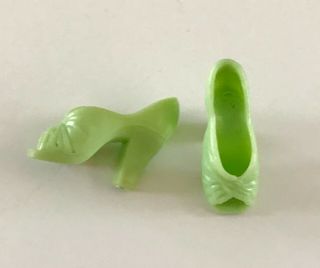 Vintage Orig.  Mego Cher Green Doll Shoes Also Worn By Farah Fawcett Diana Ross
