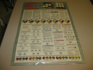 Vintage Rubik’s Cube Solution Poster And Other Rubik 