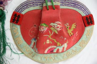 Antique Chinese Scent Purse Pouch Silk Hand Embroidery Orange Bag Handbag 2