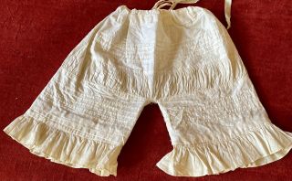 Antique Doll Cotton Pantaloons For French Or German Bisque Doll