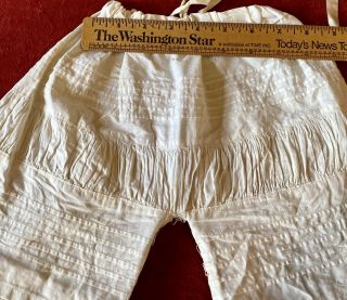 Antique Doll Cotton Pantaloons For French Or German Bisque Doll 2