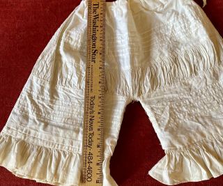 Antique Doll Cotton Pantaloons For French Or German Bisque Doll 3