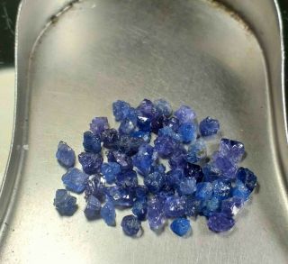 11.  2ct Rare Color Never Seen Before Neon Cobalt Blue Spinel Crystals Specimen
