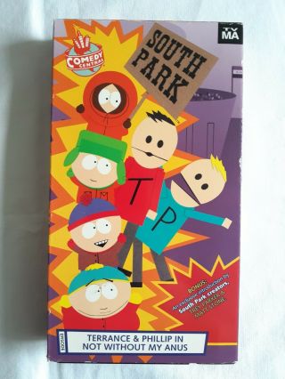 South Park Rare Vhs Terrance & Phillip In Not Without My Anus Banned Episode