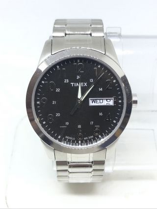 Timex Men’s T2m932 Silver Tone Black Dial Analog Watch (repair) 15