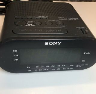Sony Dream Machine Auto Time Set Am/fm Alarm Digital Clock Radio Icf - C218