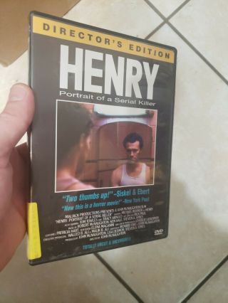 Henry Portrait Of A Serial Killer Dvd 1998 Directors Edition Rare Oop