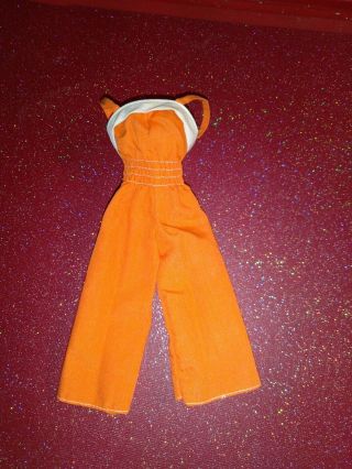 Vintage 1978 Barbie Francie Superstar Era 2222 Best Buy Orange & White Jumpsuit