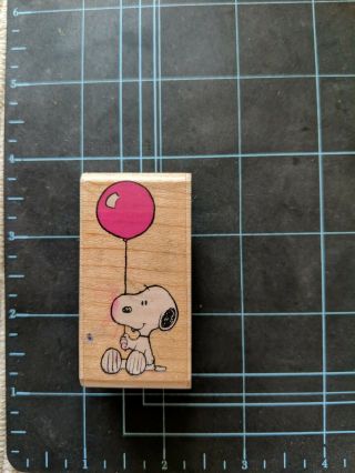 Rare Vintage Snoopy Peanuts Snoopy’s Balloon Rubber Stamp Rubber Stampede A432c