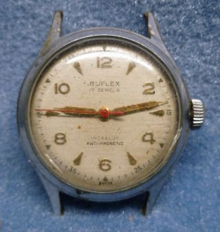 Ruflex Incabloc 17 Jewel Vintage Mens Watch