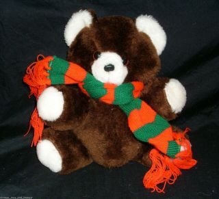 Vintage Stuffed Animal Plush Brown Christmas Teddy Bear Fairview Musical Wind Up