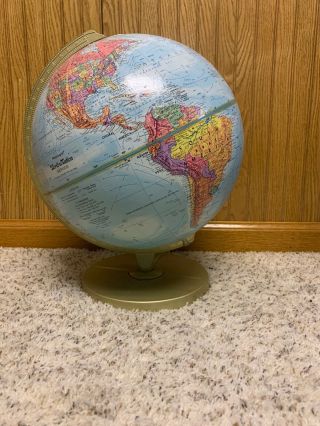 Vintage Replogle World Nation Series 12 " Globe With Metal Base.