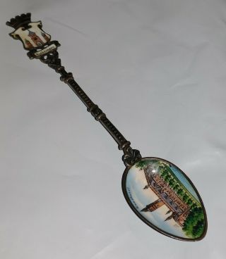 Antique Enamel Miniature Spoon Kjobenhavn Randhuset 830 Ccd Mp
