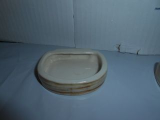 Unique Art Deco Vtg/antique Porcelain/ceramic Bird Cage Feeder/water Bowl Japan