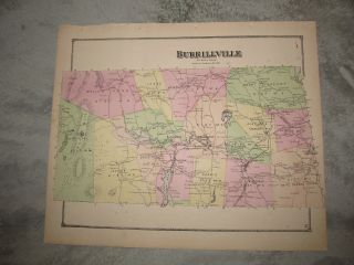 1870 Burrillville,  Ri.  Map That Has Been Removed From The Beer 
