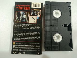 Night School VHS Warner 80s Slasher Gore Rare Horror Oop 2