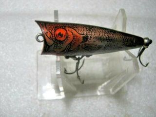 Rare Old Vintage Heddon Tiny Chugger Spook Topwater Lure Lures Naturalized
