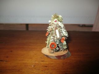 Vintage Napco Miniature Feather Tree Cotton Batten Candles & Wreath Decoration