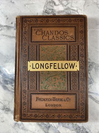 1890 Antique Poetry Book " The Poetical Of Longfellow "