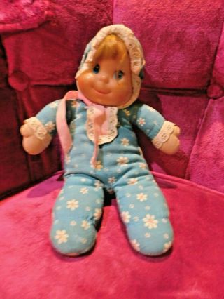 Vtg 1970 Mattel Talking Baby Beans Doll Pull String Talker