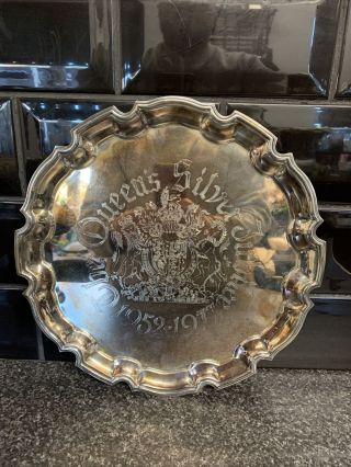 Vintage Cavalier Silver Plate Tray For The Queen 