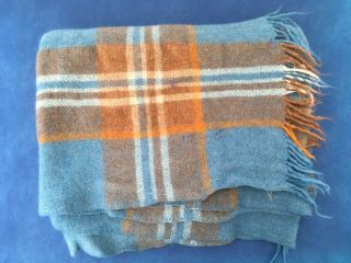 Vintage 1940s 1950s Moores Manx Tynwald Travelling Travel Car Rug Pure Wool