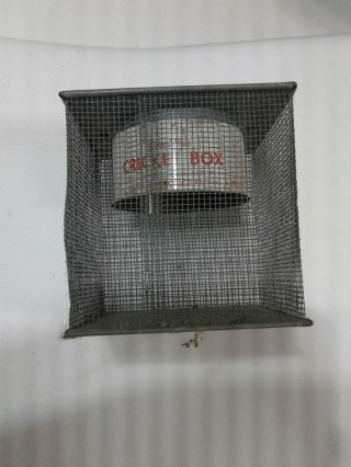 Vintage Kleer Vue Cricket Box Fishing Bait 6x6x6