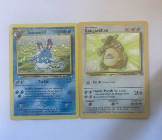 Azumarill 2/111 Neo Genesis Kangaskhan 5/64 Jungle Holo Rare Pokemon Cards