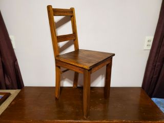 Antique Oak Childs School Chair 1900s Era 27 " T,  13 " D,  13.  25 " W,  Very Sturdy