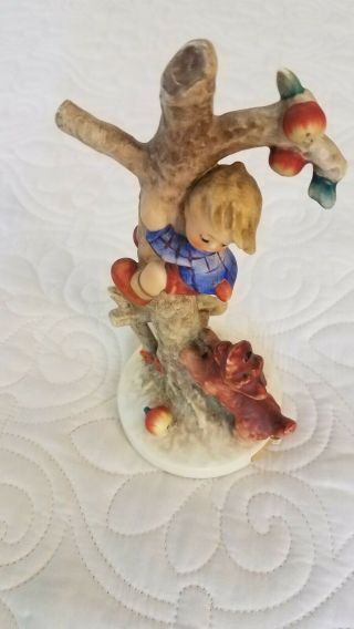 Antique Hummel Figurine " Culprits " Boy In Tree With Dog Chasing; 6.  5 " Tall,  56a