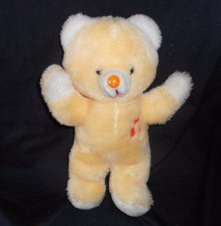 12 " Vintage Dan Dee Baby Yellow Teddy Musical Bear Stuffed Animal Plush Toy