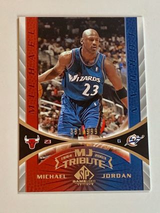 2003 - 04 Sp Game - Michael Jordan - Mj Tribute - Chicago Bulls - Rare /999