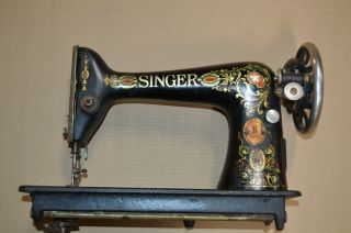 Antique Vintage Singer Red Eye Model 66 Sewing Machine G6417964 1918