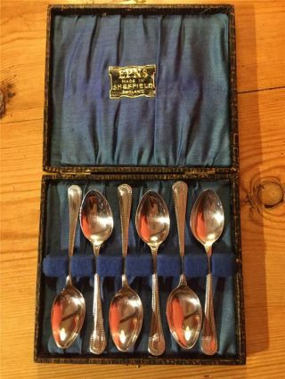 Set Of 6 X Vintage Silver Plated Epns Teaspoons A1 Sheffield