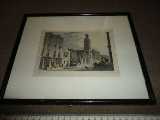 Vintage Framed Print Of St.  Botolph Bishopsgate Engraved By J.  Hinchcliffe