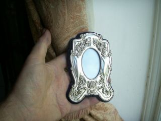 Old Vintage Silver Plated Rococo Edwardian Style Photo Picture Frame Oval Fine M