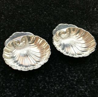 Set Of 2 Birks Sterling Silver Shell Dishes - 240577