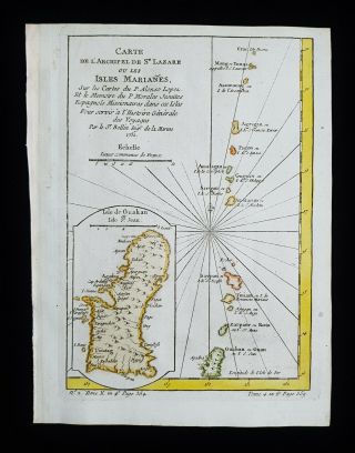1747 Bellin - Rare Map Of Asia,  Mariana Islands,  Guam,  Saipan,  Tinian Rota Japan