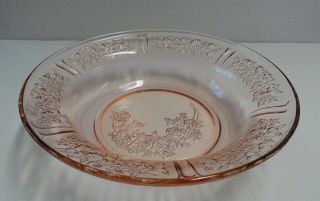 Antique Federal Sharon (cabbage Rose) Pink Depression Flat Soup Bowl.  Cond.