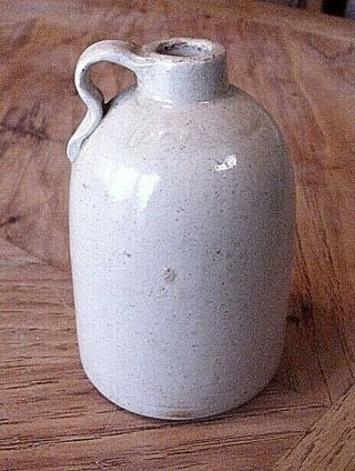 Antique Salt Glazed Stoneware Miniature Whiskey Jug