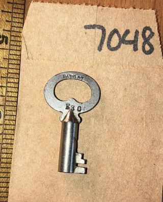 Antique Steamer Trunk Key E30 Corbin Cabinet Lock Co.  Locker E30 Chest - 7048