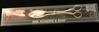 Wm.  Rogers & Son Silverplated Salad Tongs