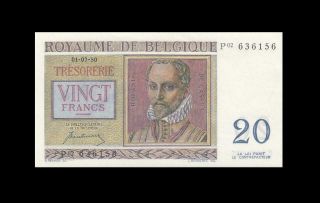 1.  7.  1950 Belgium 20 Francs French France Rare ( (gem Unc))