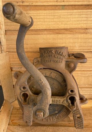 Antique Blackhawk Corn Sheller Cast Iron A.  H.  Patch Clarksville,  Tennessee Usa