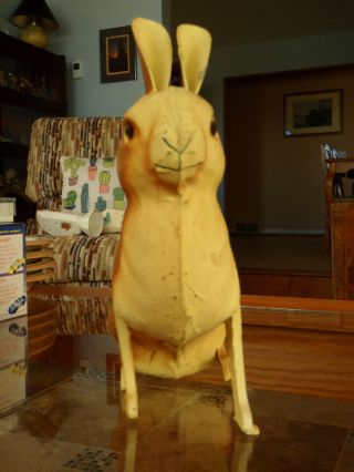 ANTIQUE GERMAN Paper Mache Easter Bunny / Rabbit CANDY CONTAINER 3