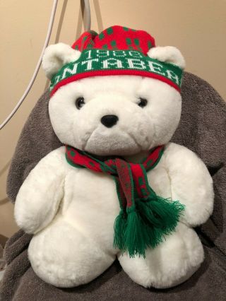 Vintage Plush Dayton Hudson Santa Bear 1986 Christmas Stuffed Teddy Bear 20 "