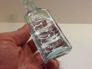 Small Antique Sample Size Hood ' s Sarsaparilla Bottle.  London. 2